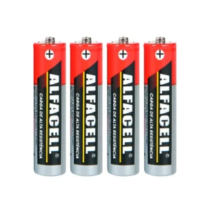 Pilha Comum Palito AAA 1.5V com 4 Unidades Alfacell