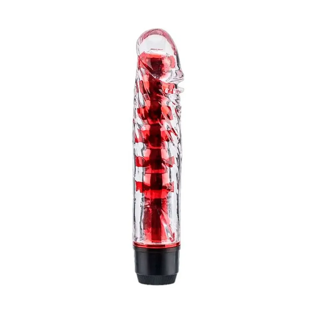 Vibrador Personal com Capa com Texturas vermelho